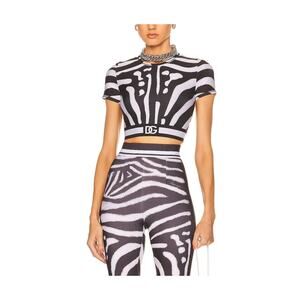 Dolce & Gabbana Printed Black Zebra T Shirt Size 38 / US 2